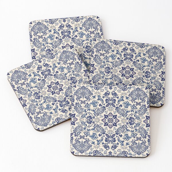 Item preview, Blue ornamental tile mosaic designed and sold by Sigtrix.