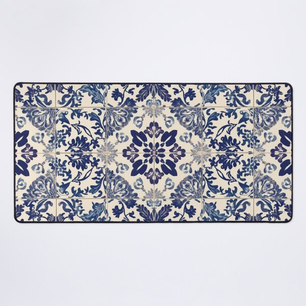 Item preview, Blue ornamental tile mosaic designed and sold by Sigtrix.