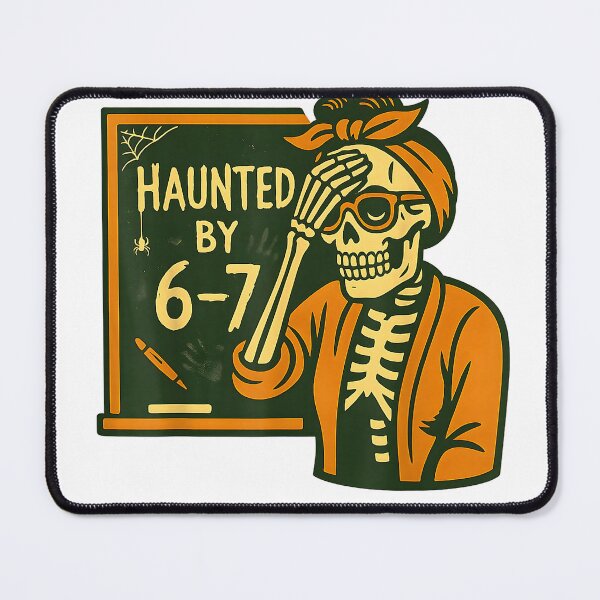 Artikelvorschau, Haunted By 6-7 Lustiges Lehrer-67 Halloween-Skelett-T-Shirt entworfen und verkauft von Magoya Store ⭐⭐⭐⭐⭐.
