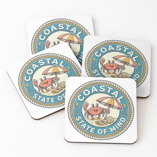 Item preview, Coastal State of Mind – Vintage Crab Badge Design designed and sold by @SHINTOSARTSTORE.