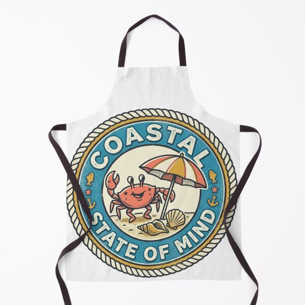 Item preview, Coastal State of Mind – Vintage Crab Badge Design designed and sold by @SHINTOSARTSTORE.
