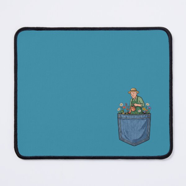 Item preview, Pocket Gardener Grandpa Watering Wildflowers Denim Jean Pocket Botanical Pop Art designed and sold by Rare By Hero.