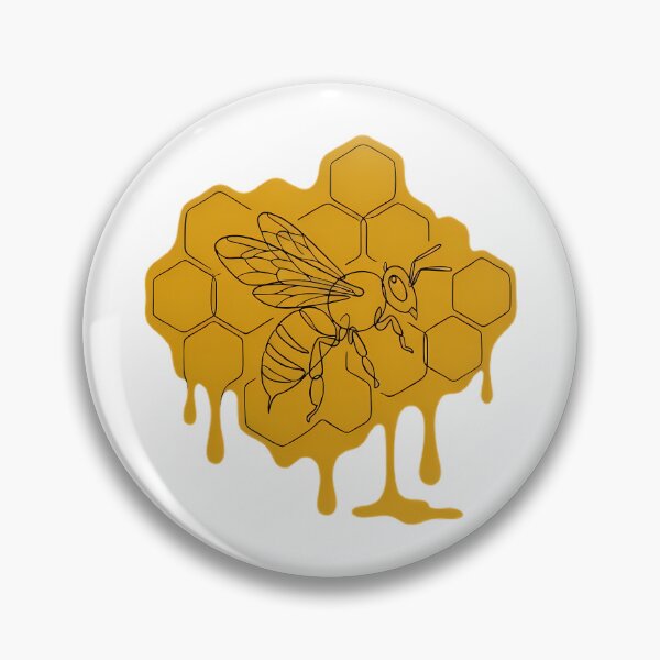 Item preview, Honey Bee Honeycomb Line Art Beekeeper Gift Idea designed and sold by GTFullShop.
