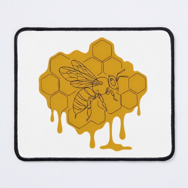 Item preview, Honey Bee Honeycomb Line Art Beekeeper Gift Idea designed and sold by GTFullShop.