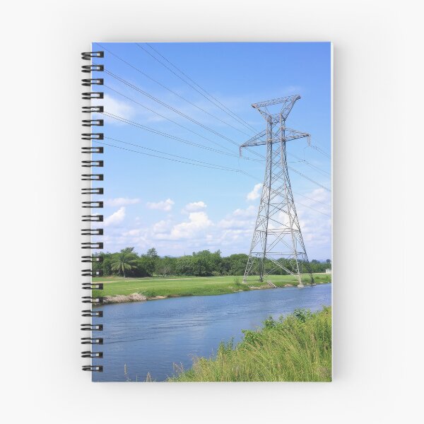Item preview, Electricity Pylon River Landscape Art designed and sold by Pylon-Bureau.