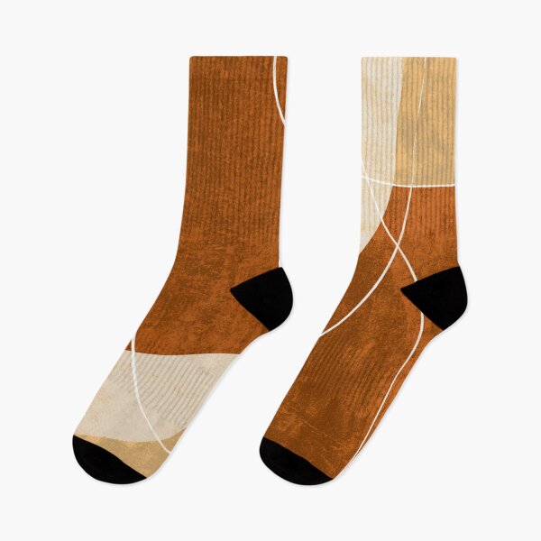 Item preview, Mid-Century Modern Abstract Line - Two Tone Earthy - Terracotta Retro Art designed and sold by GrinGalore.