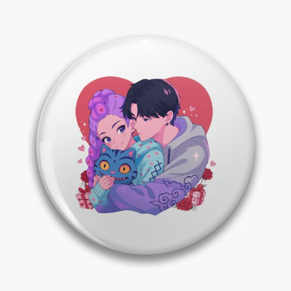 Item preview, Cute Couple Embracing Cat Heart Design designed and sold by AristonCui.