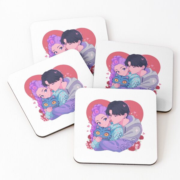 Item preview, Cute Couple Embracing Cat Heart Design designed and sold by AristonCui.