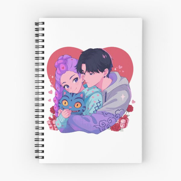 Item preview, Cute Couple Embracing Cat Heart Design designed and sold by AristonCui.