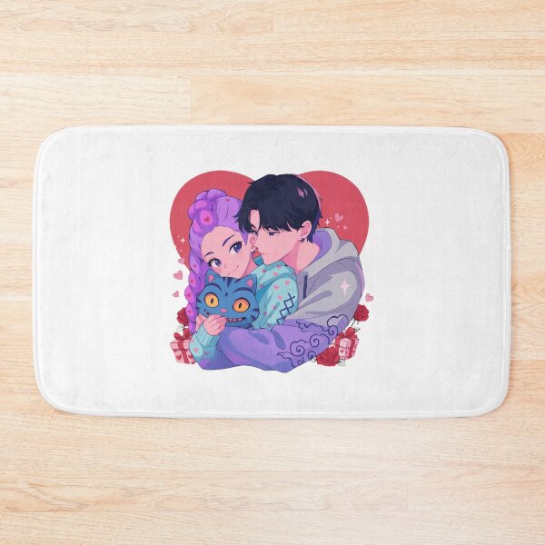 Item preview, Cute Couple Embracing Cat Heart Design designed and sold by AristonCui.
