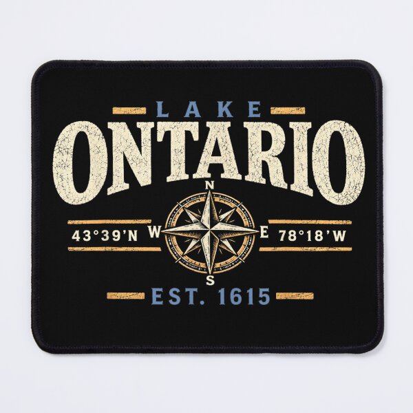 Item preview, Lake Ontario Coordinates Compass Vintage Nautical Design designed and sold by Abigaildixon92.