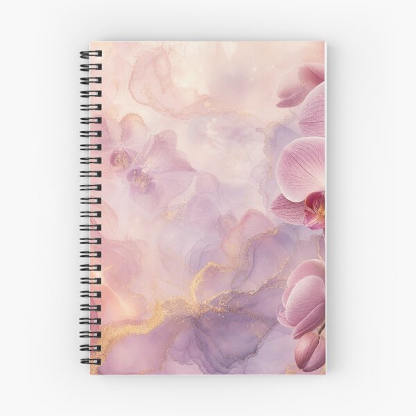 Artikelvorschau, Pink Orchid Gold Fluid Digital Watercolor entworfen und verkauft von AneissPiaf.