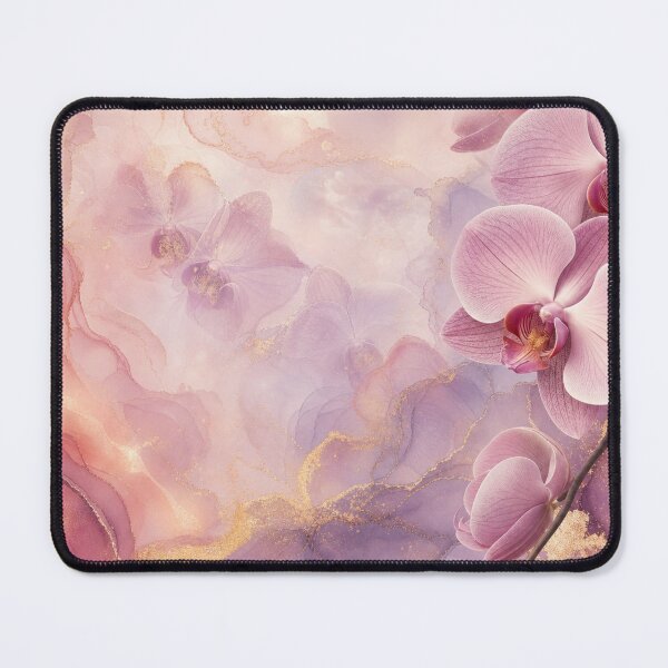 Item preview, Pink Orchid Gold Fluid Digital Watercolor designed and sold by AneissPiaf.