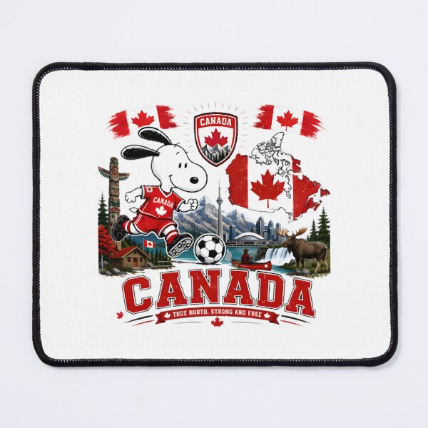 Item preview, Cute Canadian Soccer Dog - Cartoon Beagle Football Fan Art Canada | ⭐⭐⭐⭐⭐ designed and sold by DodgerTheHunter.