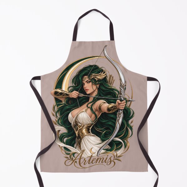 Item preview, Artemis Greek Goddess of the Hunt with Bow and Crescent Moon  designed and sold by MythicMood.