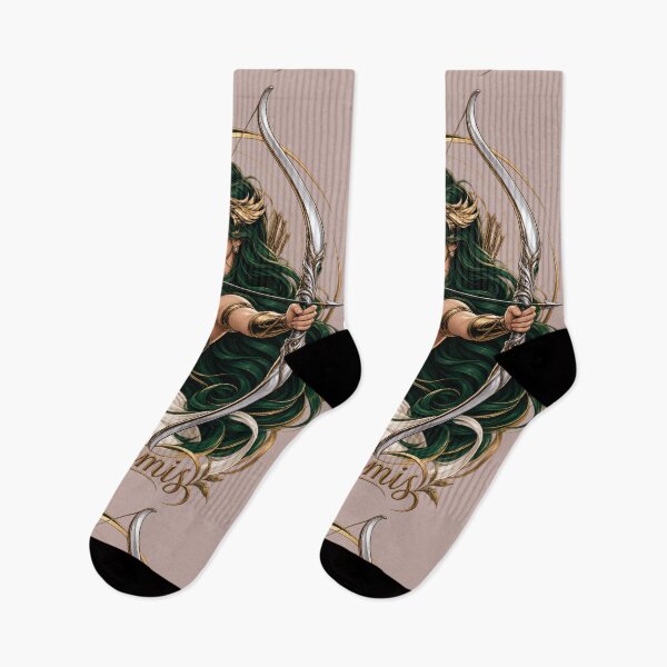 Item preview, Artemis Greek Goddess of the Hunt with Bow and Crescent Moon  designed and sold by MythicMood.