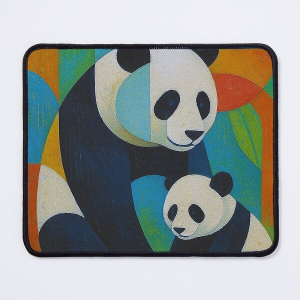 Item preview, Panda with cub, a Geometric illustration. designed and sold by GalleryKauffeld.