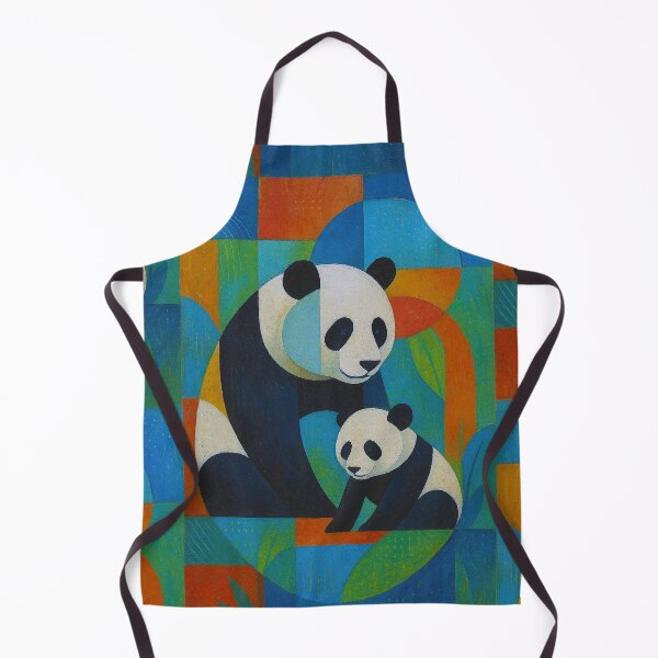 Item preview,  Panda with cub, a Geometric illustration. designed and sold by GalleryKauffeld.
