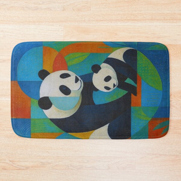 Item preview,  Panda with cub, a Geometric illustration. designed and sold by GalleryKauffeld.