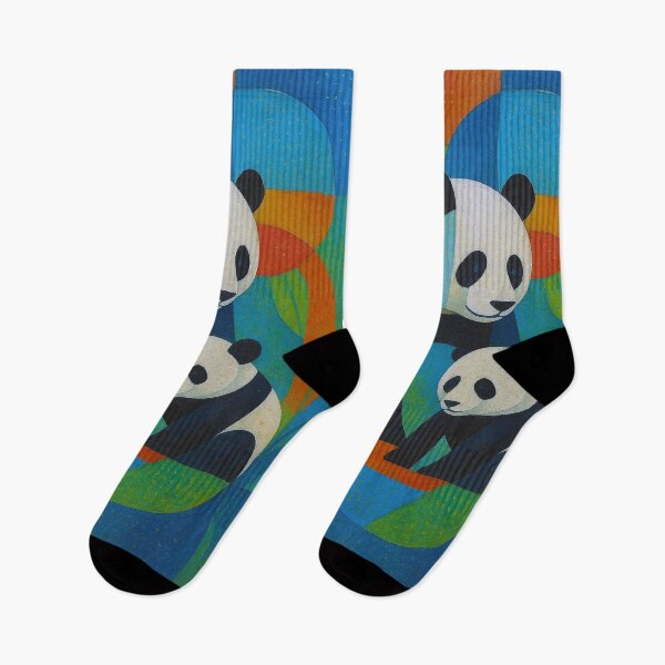 Item preview,  Panda with cub, a Geometric illustration. designed and sold by GalleryKauffeld.