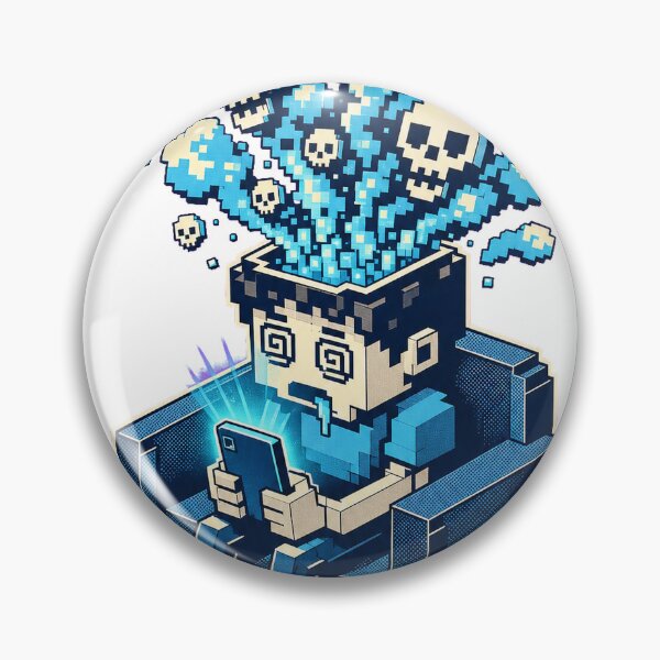 Item preview, Just One More Scroll Brainrot Level Maximum Retro Pixel T-Shirt designed and sold by KIDEnia.
