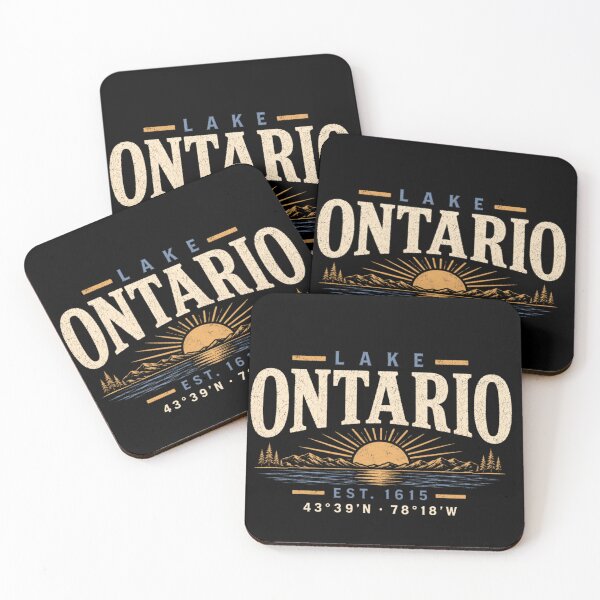 Item preview, Lake Ontario Coordinates Compass Vintage Nautical Design designed and sold by Abigaildixon92.