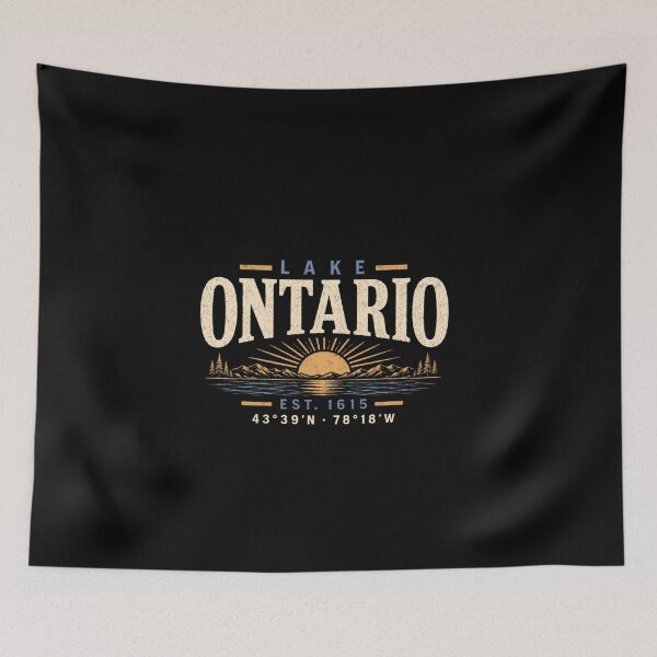 Item preview, Lake Ontario Coordinates Compass Vintage Nautical Design designed and sold by Abigaildixon92.