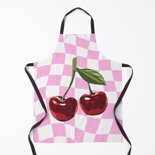 Item preview, Retro Cherries Pink Checkerboard Aesthetic designed and sold by jianina-alondra.