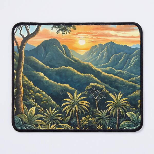 Item preview, THE GOLDEN HOUR OF EDEN | jungle moutains designed and sold by TAMAJAD.