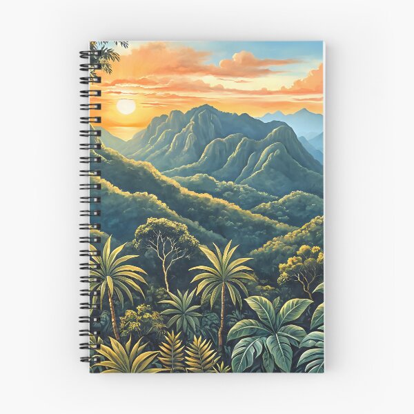 Item preview, THE GOLDEN HOUR OF EDEN | jungle moutains designed and sold by TAMAJAD.