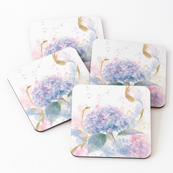 Item preview, Ethereal Hydrangea – Japanese Watercolor Dream designed and sold by アミヤジャ.