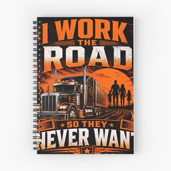 Item preview, I Work The Road So They Never Want - Trucker Dad T-Shirt designed and sold by Haque Designs.