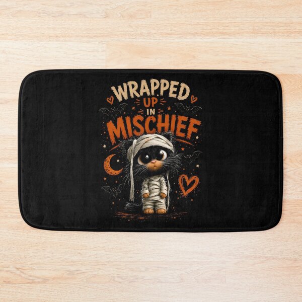 Item preview, Wrapped Up in Mischief Mummy Cat Halloween designed and sold by ArtDzignsZA.