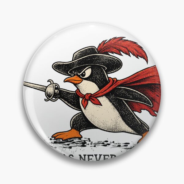 Item preview, Flight Was Never an Option, Funny Penguin With Sword Vintage Warrior Illustration designed and sold by TEEDESIGMSTUDIO.