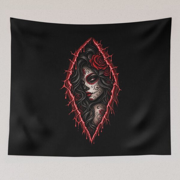 Item preview, Mystical Gothic Catrina – Dark Sugar Skull Woman designed and sold by La-Nuna.