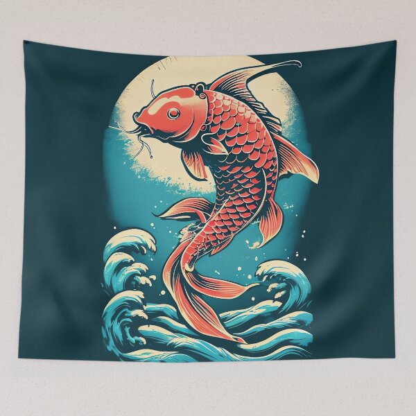 Item preview, Surging Cyber Koi designed and sold by ONYX Pixee.