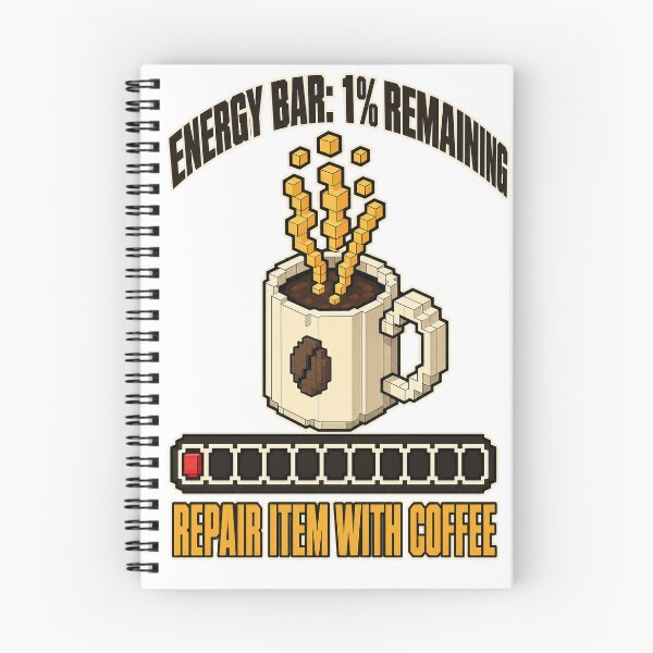 Item preview, Energy Bar 1 Percent Remaining Voxel Coffee Mug Gamer T-Shirt designed and sold by KIDEnia.