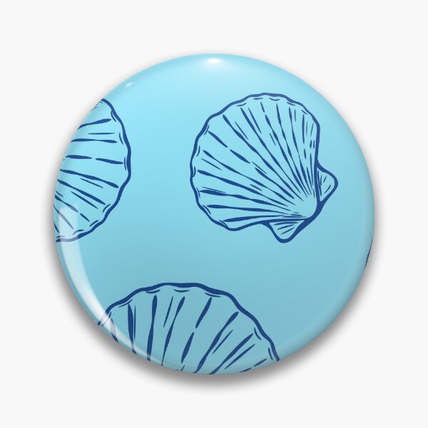 Item preview, Blue Seashell Coastal Pattern designed and sold by jianina-alondra.