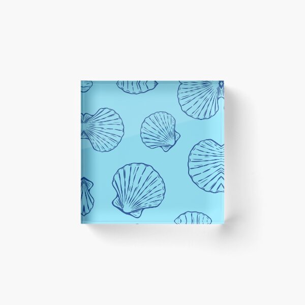 Item preview, Blue Seashell Coastal Pattern designed and sold by jianina-alondra.