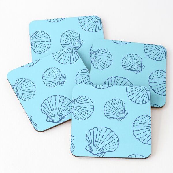 Item preview, Blue Seashell Coastal Pattern designed and sold by jianina-alondra.