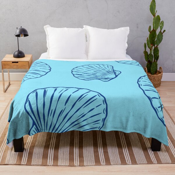 Item preview, Blue Seashell Coastal Pattern designed and sold by jianina-alondra.