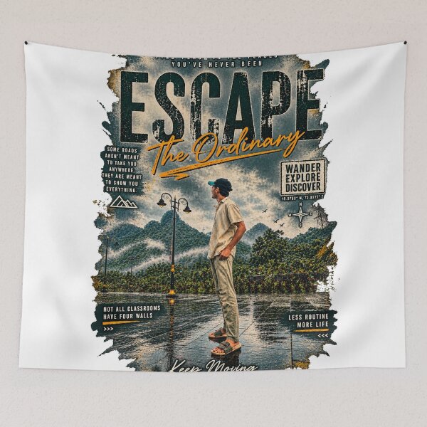 Item preview, Escape the Ordinary Travel Adventure T-Shirt | Wander Explore Discover | Nature Traveler Graphic Tee designed and sold by RobertArt08.