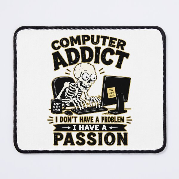 Item preview, Computer Addict - Funny Programmer Skeleton  designed and sold by TontikDesign.