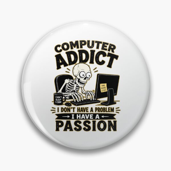 Item preview, Computer Addict - Funny Programmer Skeleton  designed and sold by TontikDesign.
