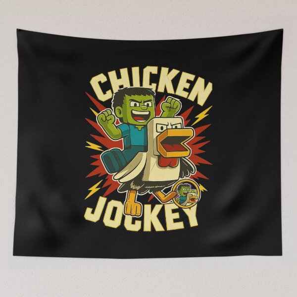 Item preview, Funny Chicken Jockey Retro Gaming designed and sold by KulakJamiel.