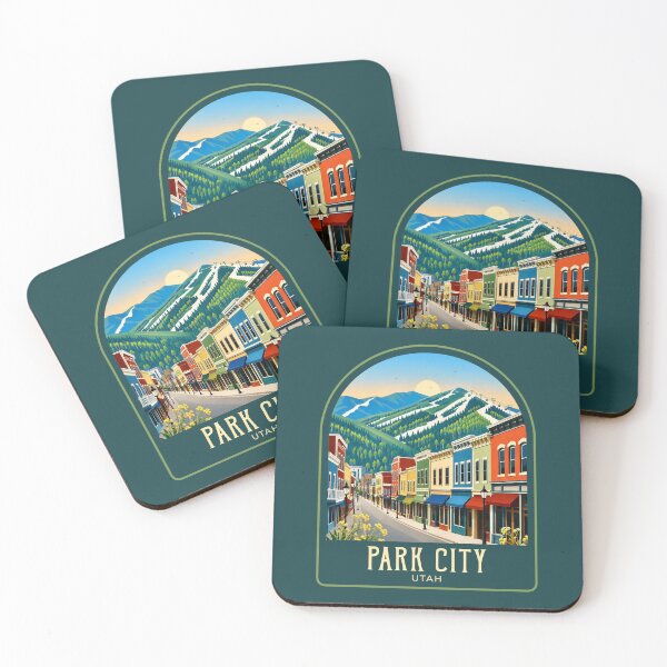 Artikelvorschau, Park City Vintage-Reiseillustration entworfen und verkauft von HomeLivingCo.