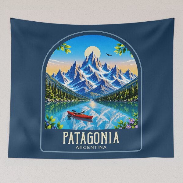 Item preview, Patagonia Vintage Travel Illustration designed and sold by HomeLivingCo.