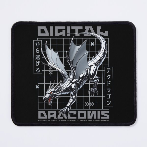 Item preview, Digital Draconis Cyberpunk Mecha Dragon Japanese Streetwear designed and sold by Hilal-Studio.