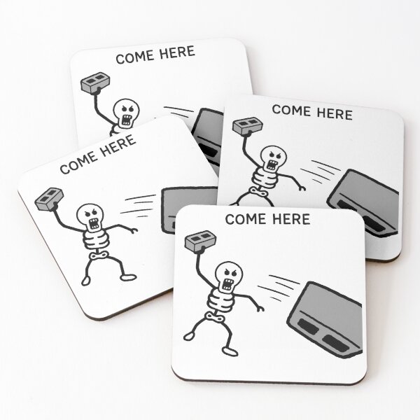 Item preview, Come Here Skeleton Halloween Brick Fight designed and sold by MonkiFlipp.