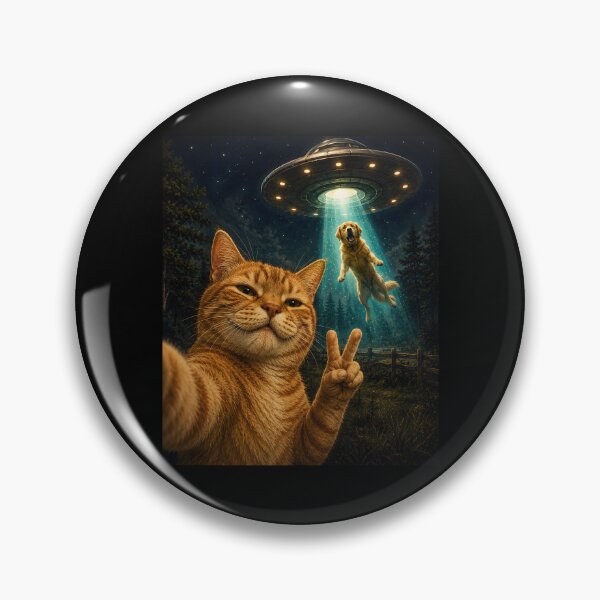 Item preview, Cat Selfie Alien UFO Dog designed and sold by CelidaBonde.